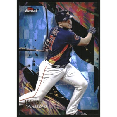 2024 Finest Sky Blue Refractors #112 Yainer Diaz
