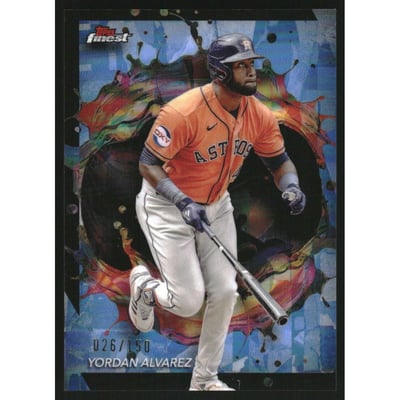 2024 Finest Sky Blue Refractors #214 Yordan Alvarez