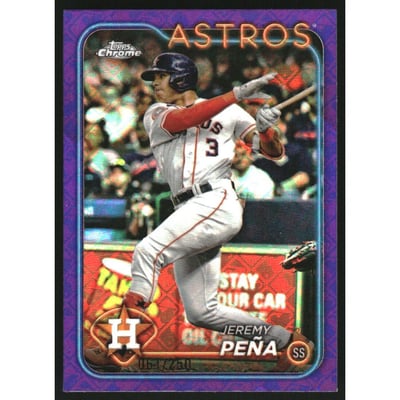2024 Topps Chrome Logofractor Purple Refractors #244 Jeremy Pena
