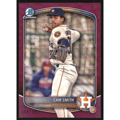 2025 Bowman Chrome Prospects Fuchsia Wave Refractors #BCP48 Cam Smith