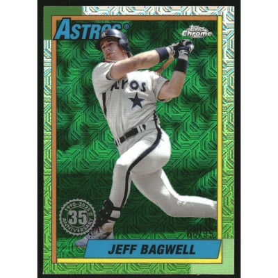 2025 Topps '90 Topps Silver Pack Chrome Green Refractors #T90C31 Jeff Bagwell