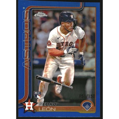 2025 Topps Chrome Blue Refractors #97 Pedro Leon