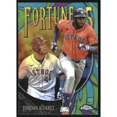 2025 Topps Chrome Fortune 15 Green Refractors #F159 Yordan Alvarez