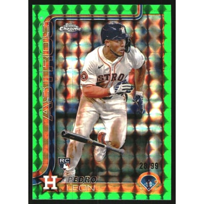 2025 Topps Chrome Green Geometric Refractors #97 Pedro Leon