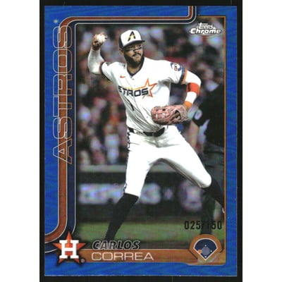 2025 Topps Chrome Update Blue Refractors #USC164 Carlos Correa