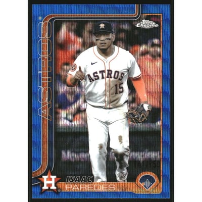 2025 Topps Chrome Update Blue Wave Refractors #USC29 Isaac Paredes
