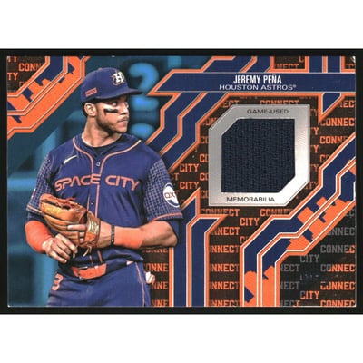 2025 Topps City Connect Swatches Blue #CCJP Jeremy Pena