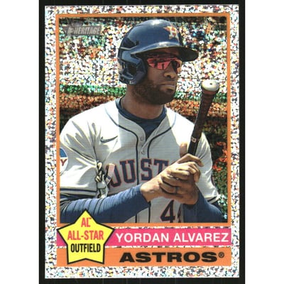 2025 Topps Heritage Chrome Silver Sparkle Refractors #500 Yordan Alvarez