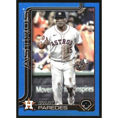 2025 Topps Update Blue Rainbow Foil #US195 Isaac Paredes