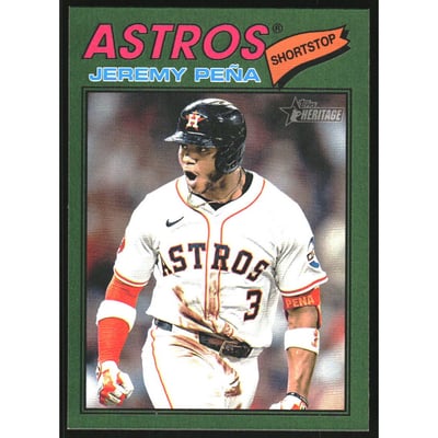 2026 Topps Heritage Dark Green Border #283 Jeremy Pena