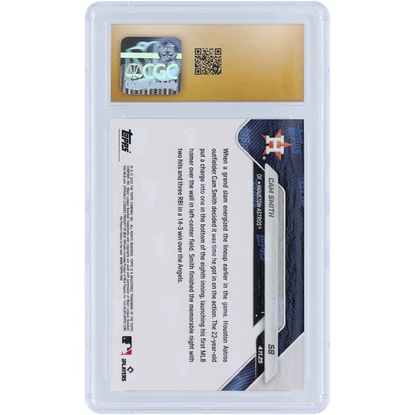 2025 Topps Now Cam Smith #58 Rookie Card - 1st Big League Homer Houston Astros RC Baseball Card