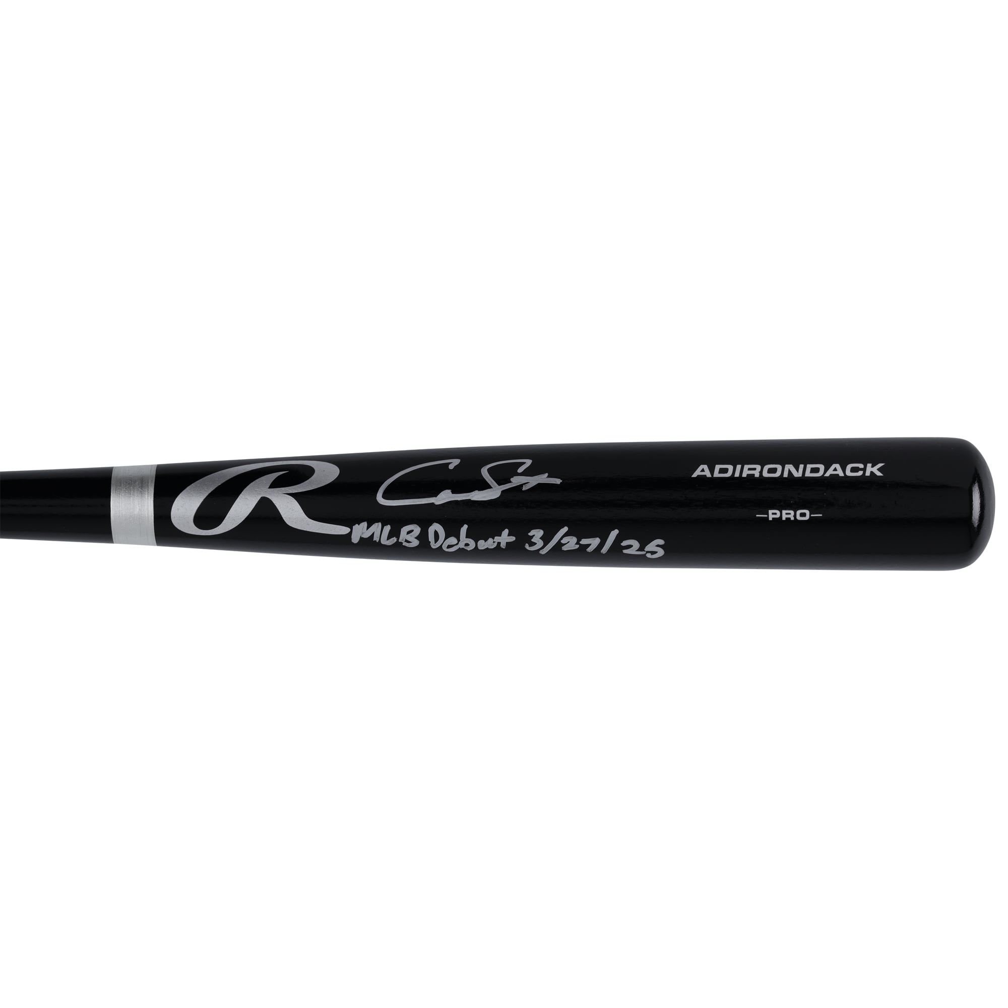 Cam Smith Houston Astros Autographed Black Rawlings Pro Bat with "MLB Debut 3/27/25" Inscription