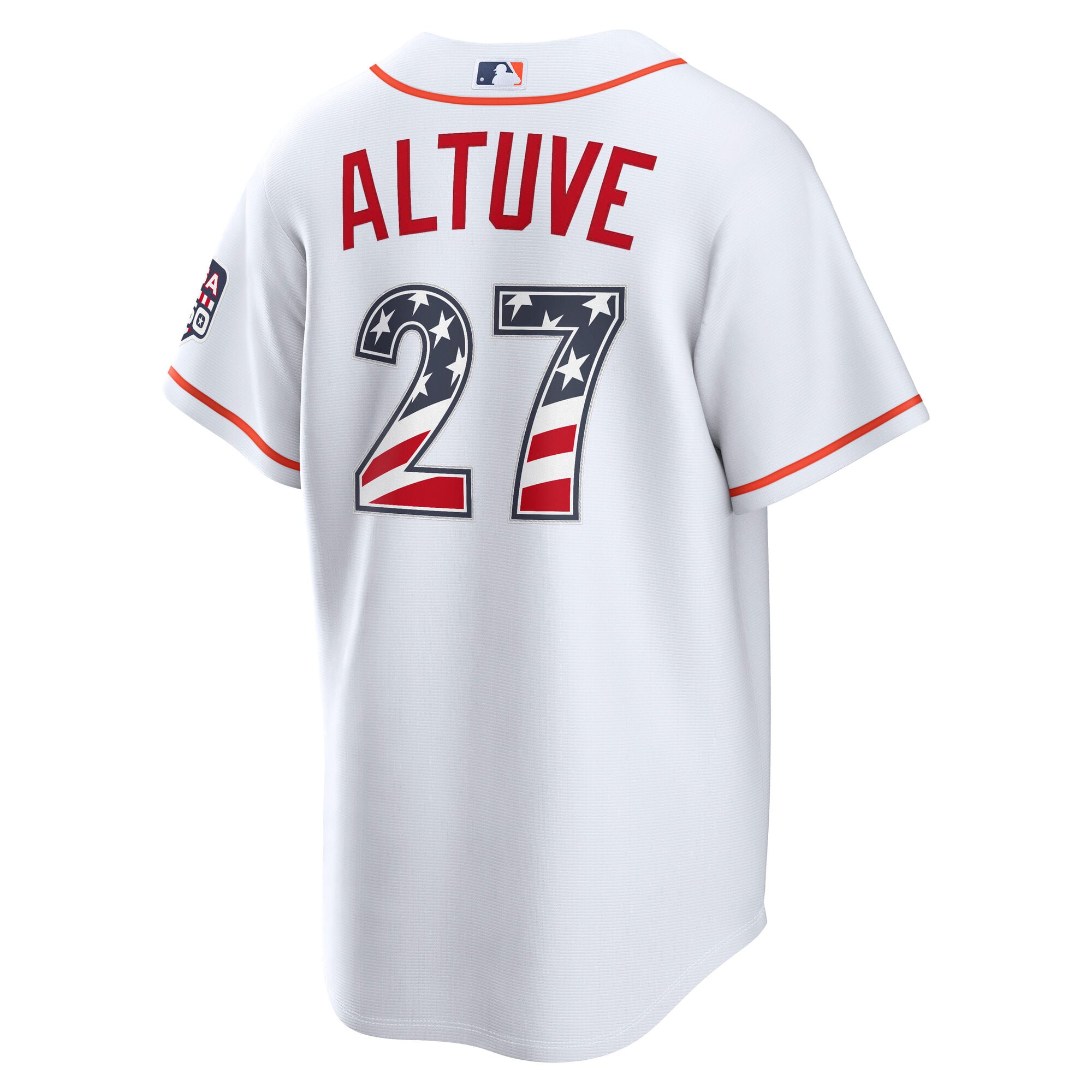 Maillot Nike blanc USA 250 Stadium de Jose Altuve, Houston Astros, pour homme, le 4 juillet