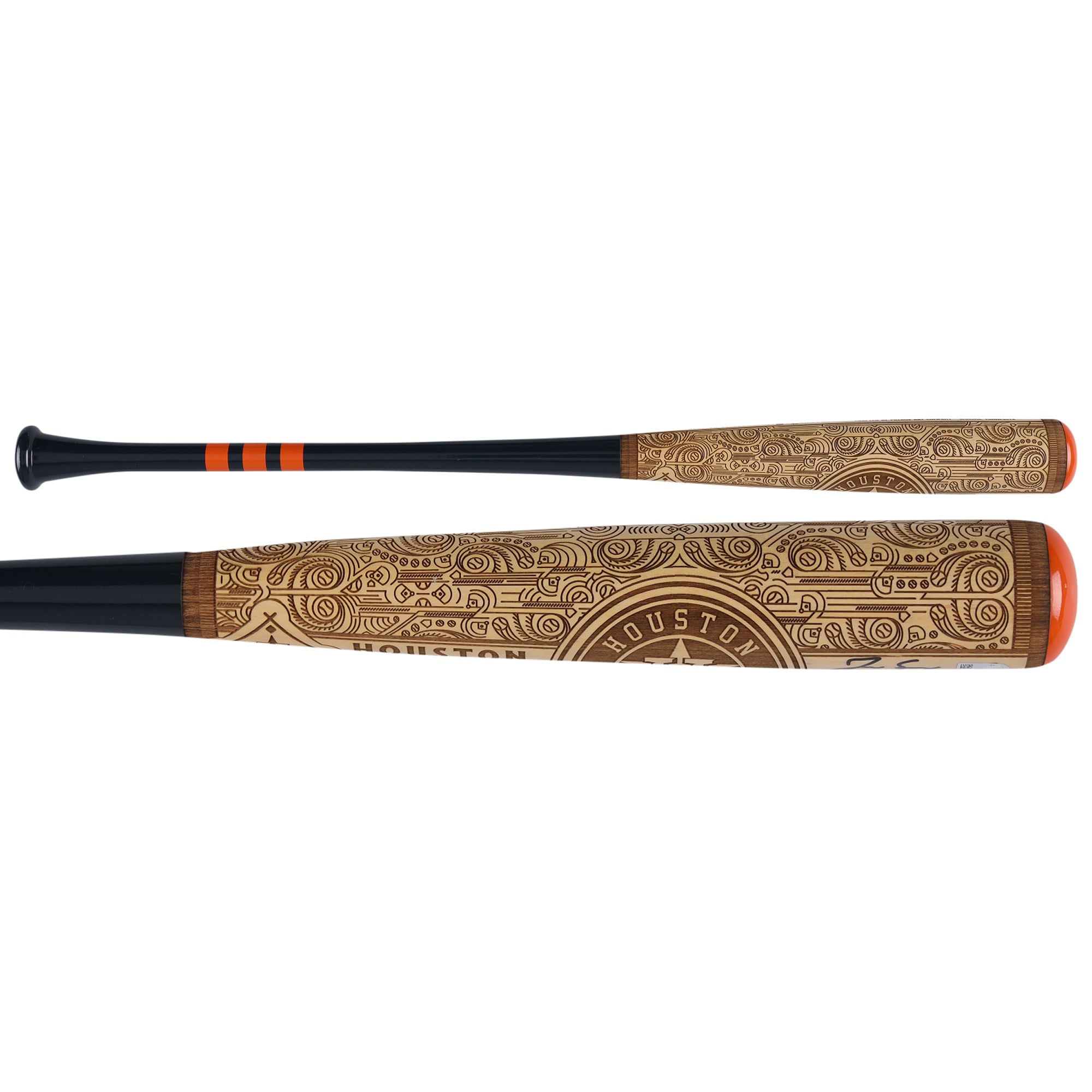 Bâton autographié par George Springer des Astros de Houston, série Pillbox Bat Company Mural, avec inscription « MVP des Séries mondiales 2017