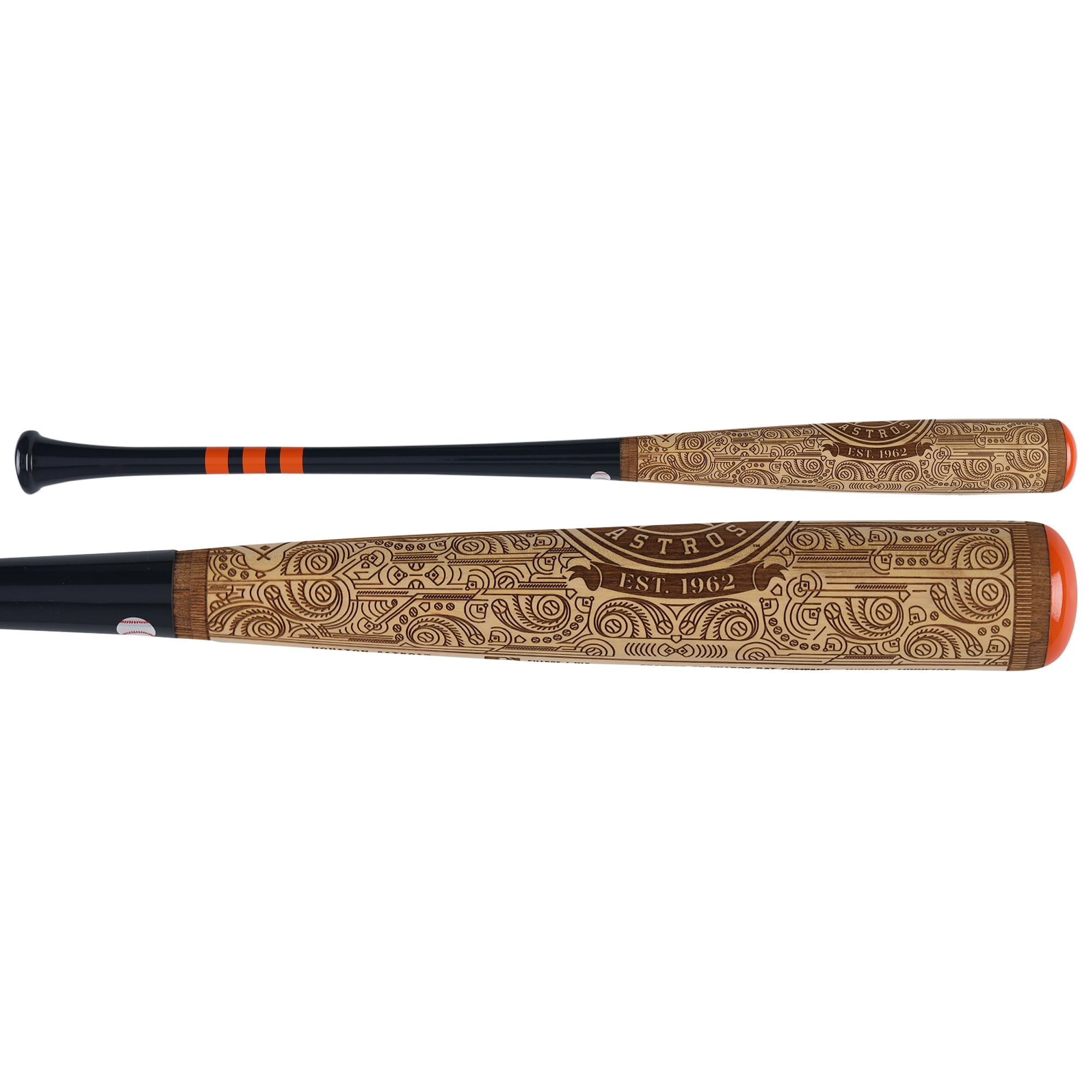 Bâton autographié par George Springer des Astros de Houston, série Pillbox Bat Company Mural, avec inscription « MVP des Séries mondiales 2017