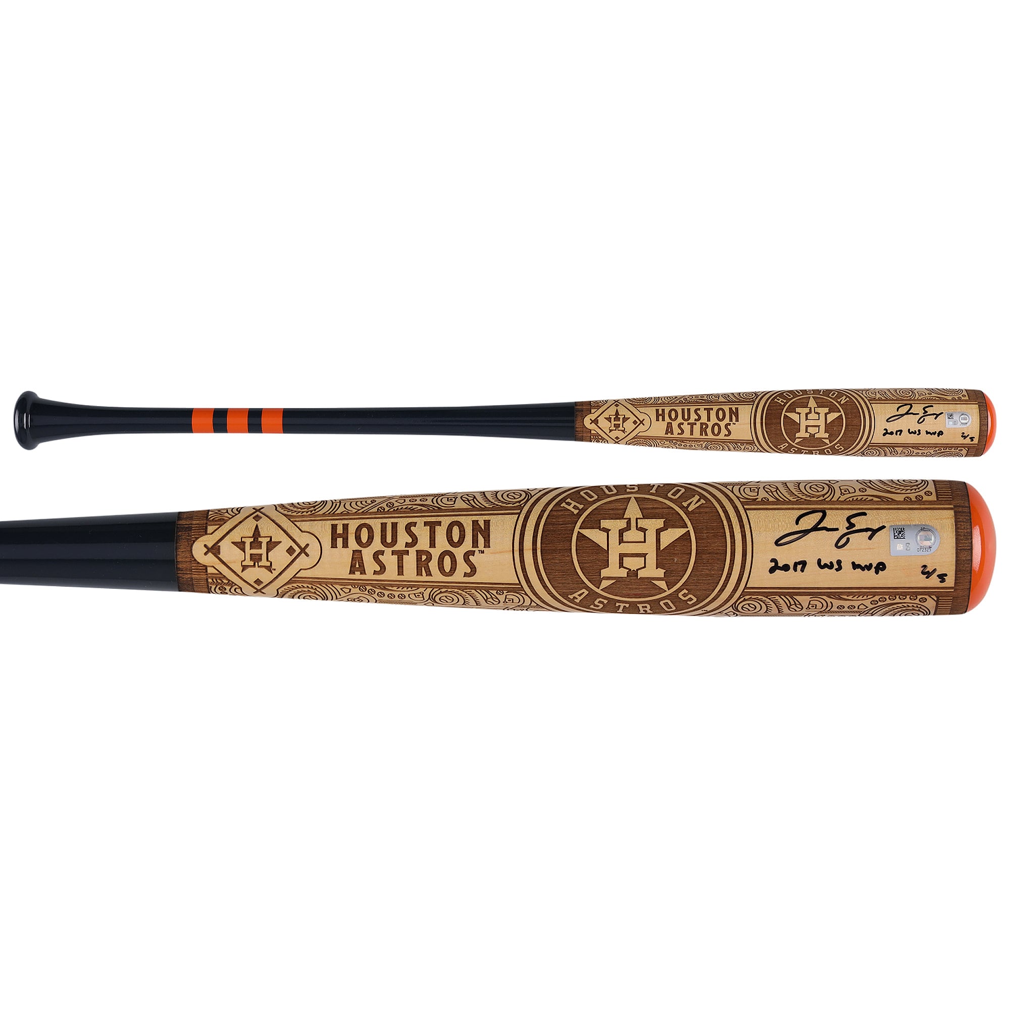 Bâton de baseball Pillbox Bat Company Mural Series autographié par George Springer, des Astros de Houston, avec inscription « MVP des Séries mondiales 2017 » - Édition limitée à 5 exemplaires