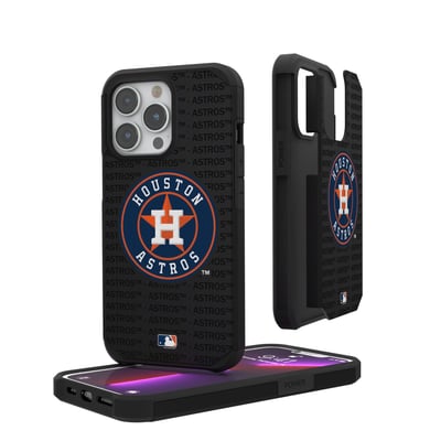 Houston Astros iPhone Text Backdrop Rugged Case
