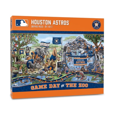 Houston Astros IDNA 10.5" x 28" Game Day at the Zoo 500-Piece Puzzle