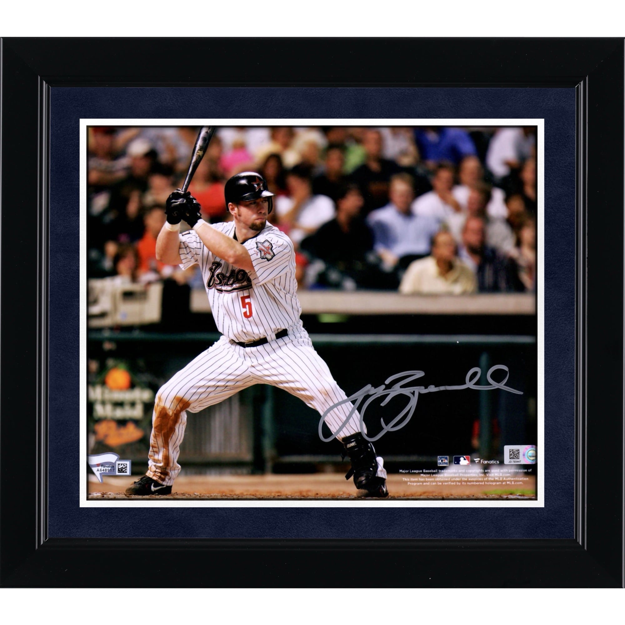 Jeff Bagwell Houston Astros Autographed 8" x 10" Hitting Photograph