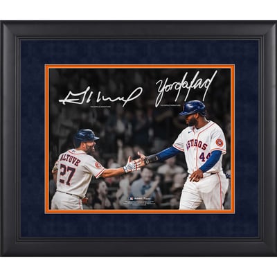 Jose Altuve & Yordan Alvarez Houston Astros Facsimile Signature Fanatics Authentic Framed 11" x 14" Spotlight Photograph