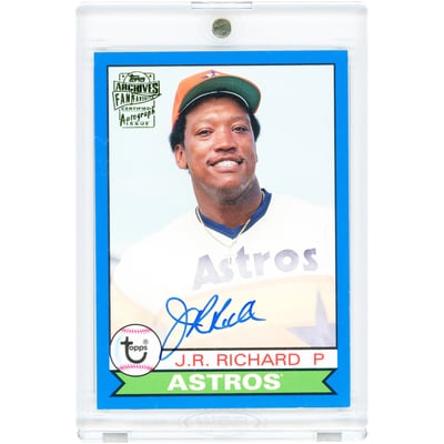 JR Richard Houston Astros Autographed 2016 Topps Archives Blue Fan Favorite Autograph #FFA-JR #157/199 Card