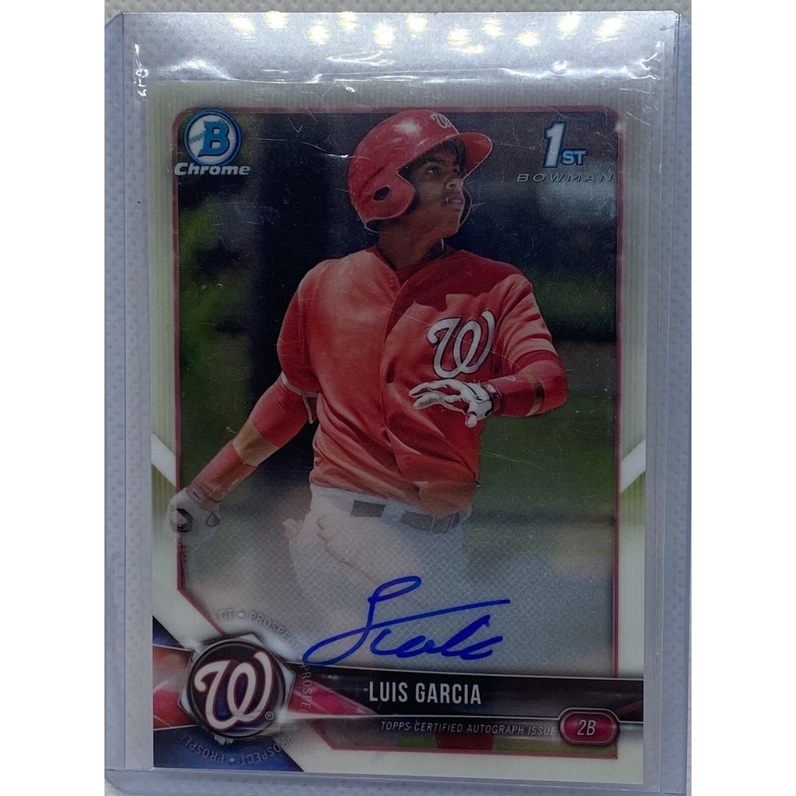 Luis Garcia 2018 Topps 1st Bowman Chrome Prospects On Card Auto 