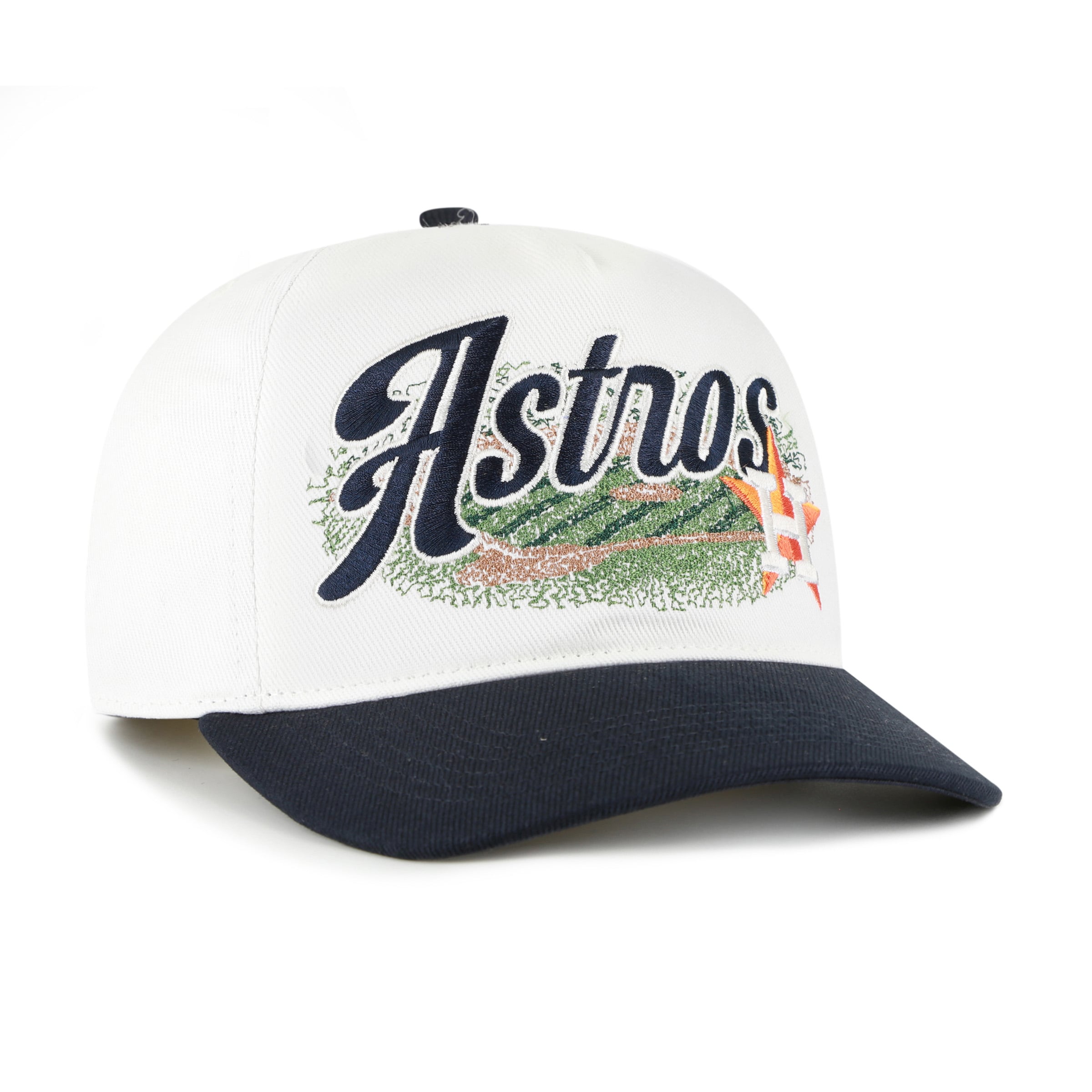 Men's '47 White/Navy Houston Astros Enfield Hitch Adjustable Hat