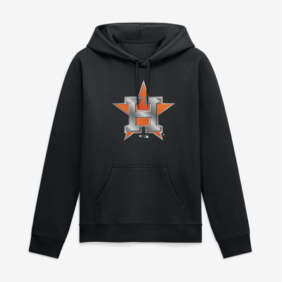Houston Astros Big & Tall Metallic Mascot Hoodie - Black