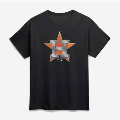 Houston Astros Big & Tall Metallic Mascot T-Shirt - Black