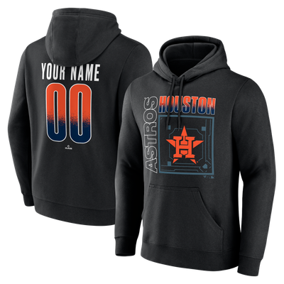 Houston Astros Home Field Pop Personalized Name & Number Hoodie - Black