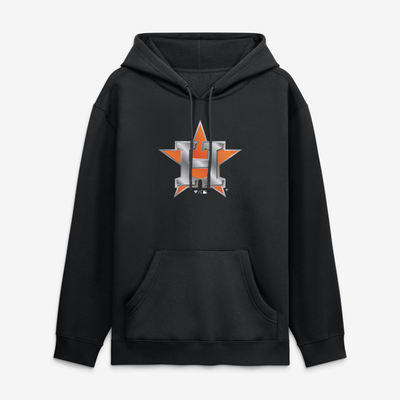 Houston Astros Metallic Mascot Hoodie - Black