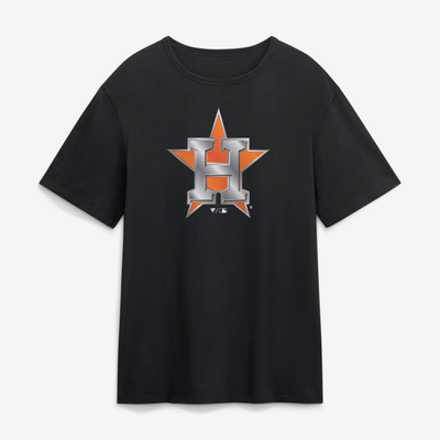 Houston Astros  Metallic Mascot T-Shirt - Black