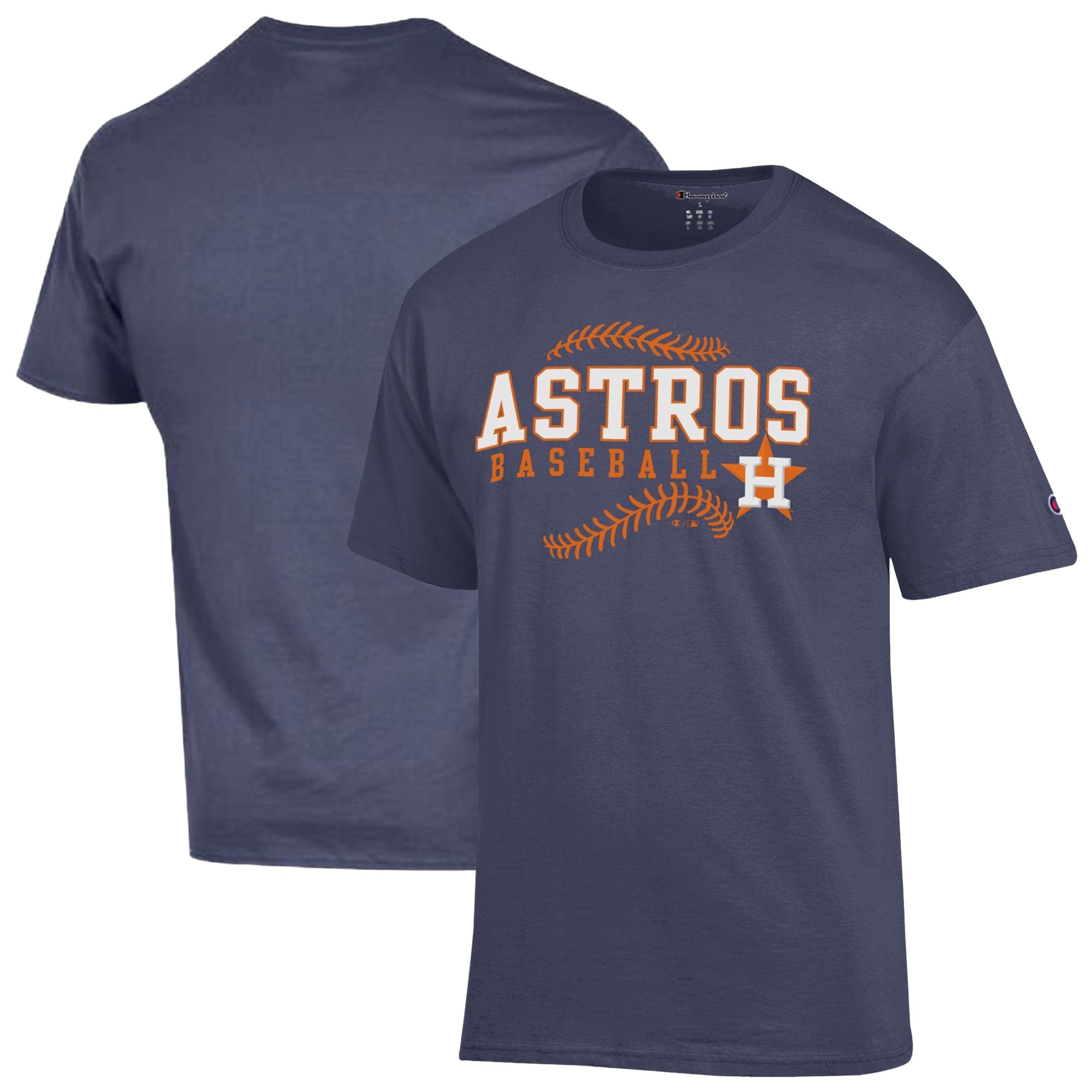 Men's Champion Navy Houston Astros Baseball T-Shirt