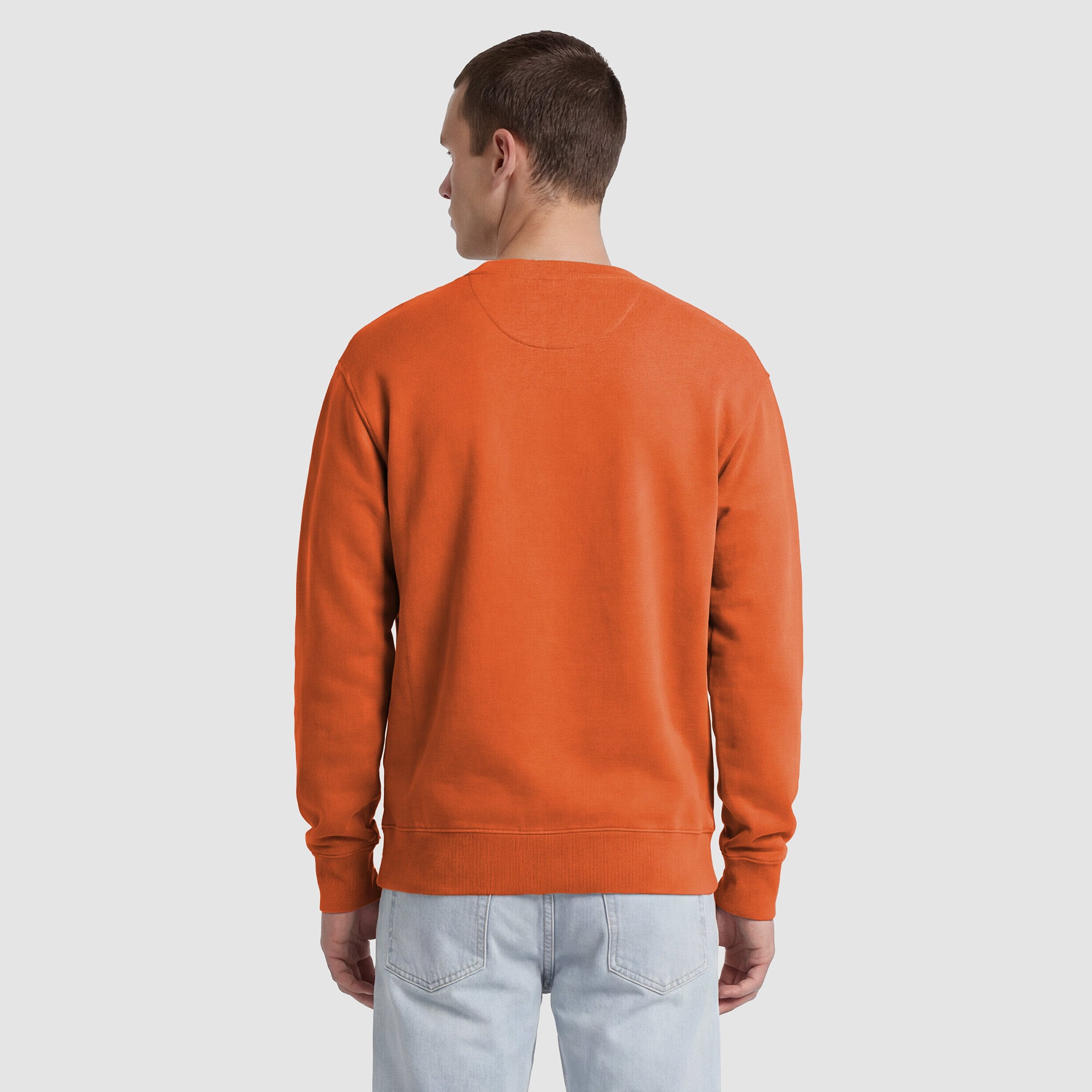 Men's Champion Orange Houston Astros Fleece Crew Sweatshirt