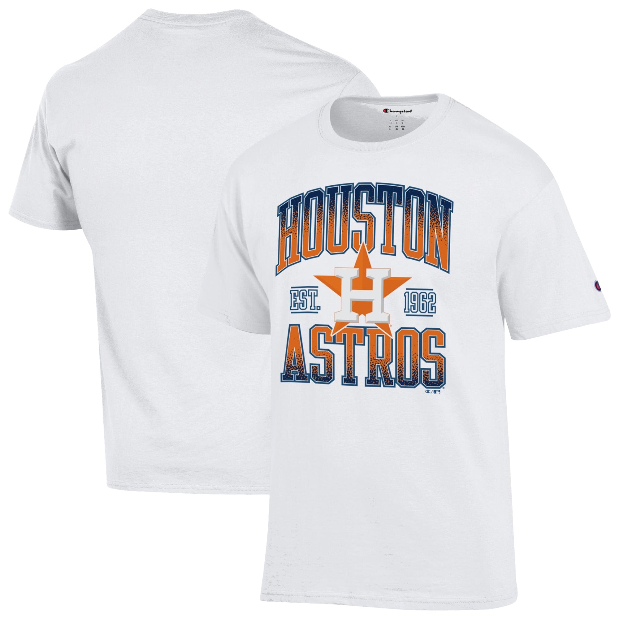 Men's Champion White Houston Astros Team Name T-Shirt