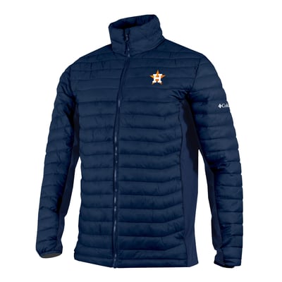 Houston Astros Columbia  Powder Pass Hybrid Full-Zip Jacket - Navy