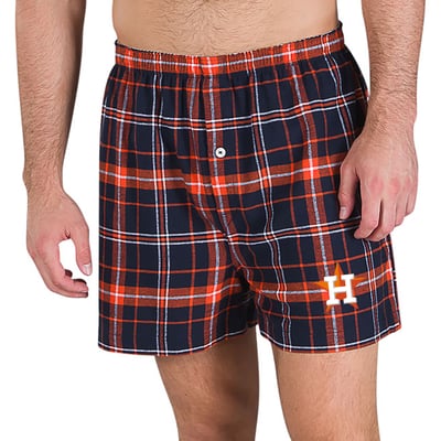 Houston Astros Concepts Sport Ultimate Flannel Boxers - Navy/Orange