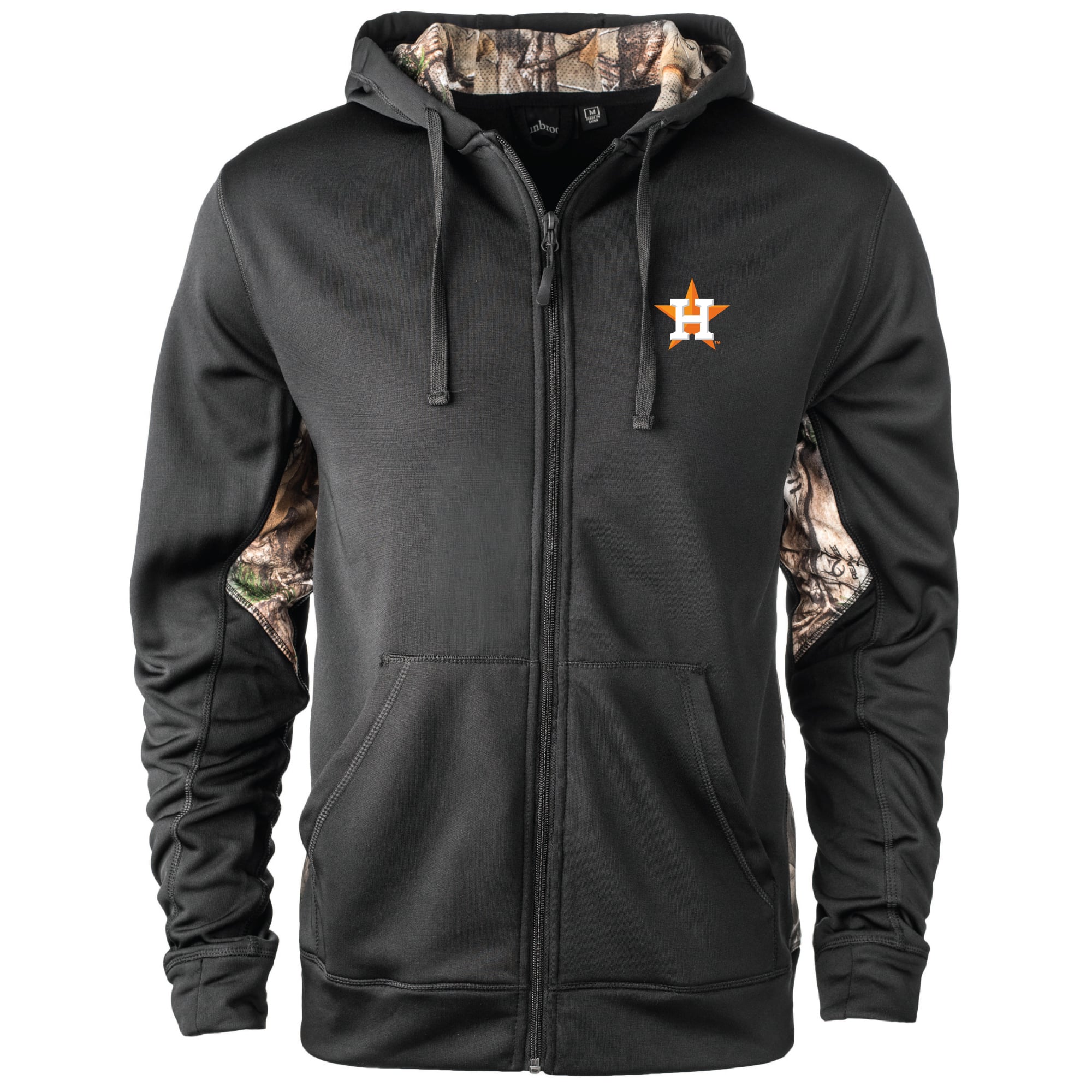 Men's Dunbrooke Black Houston Astros Champion Realtree Pullover Hoodie