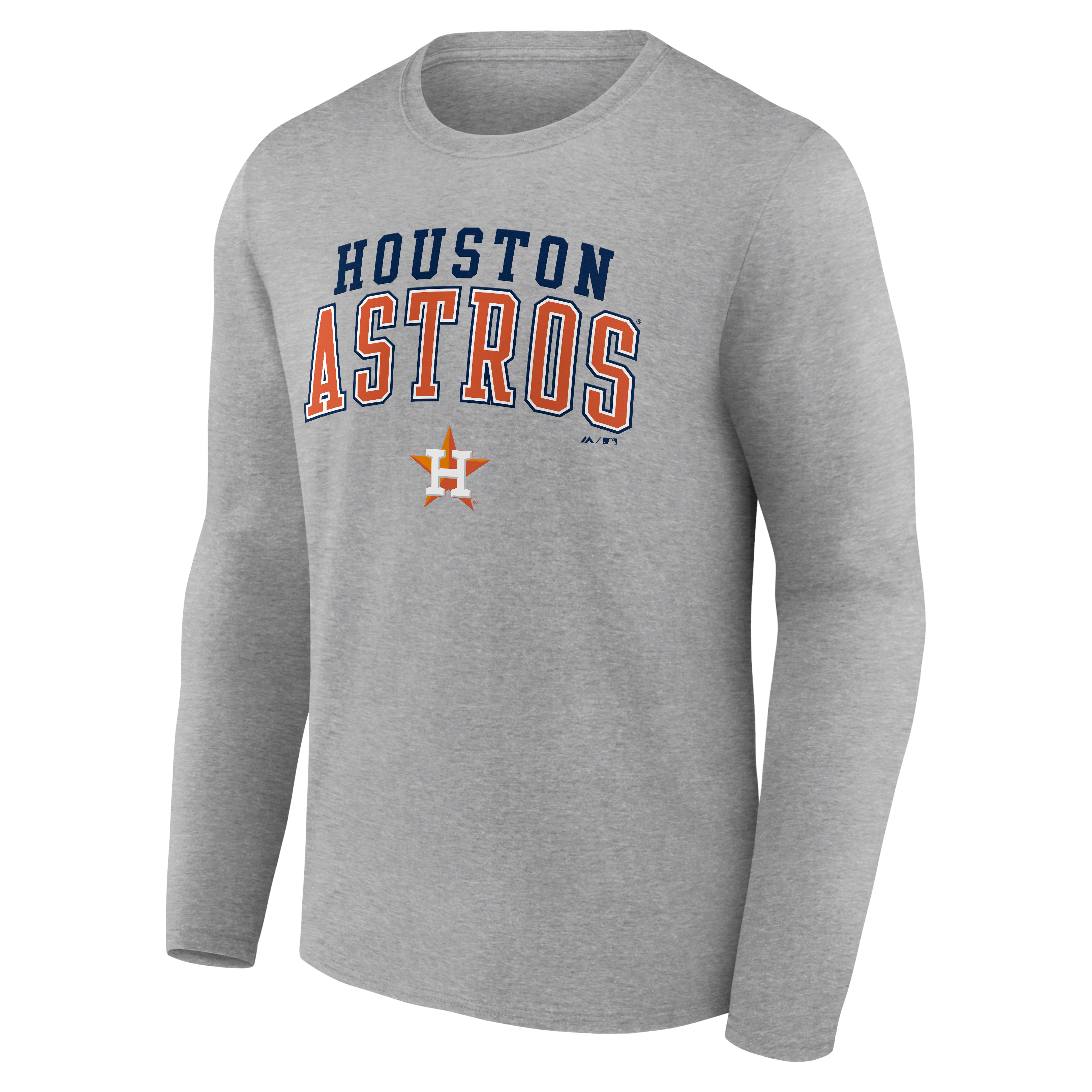 Men's Fanatics Heather Gray Houston Astros Iconic Long Sleeve T-Shirt