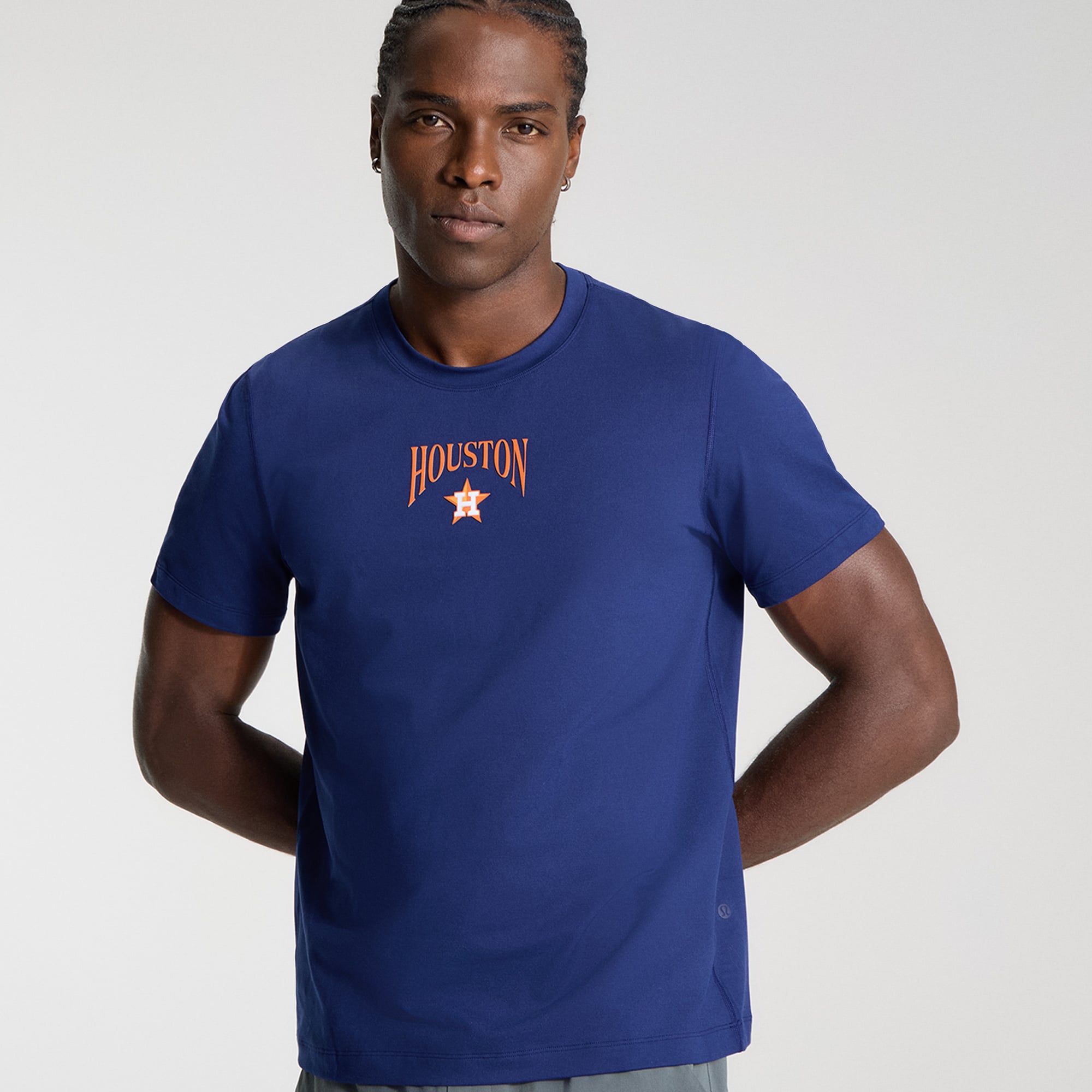 T-shirt en jersey doux bleu Hero des Astros de Houston lululemon pour homme