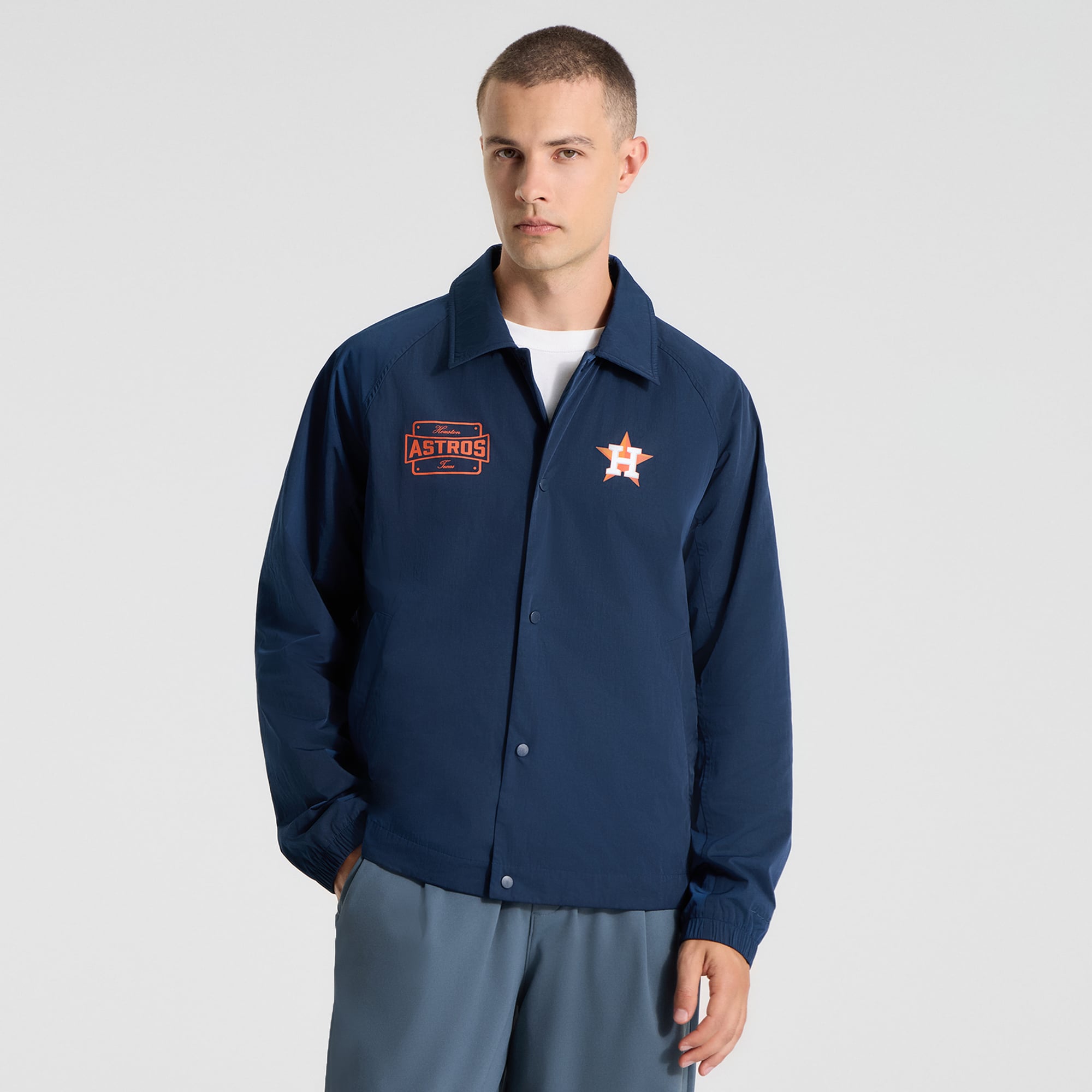 Veste d'entraîneur raglan lululemon True Navy Houston Astros pour homme