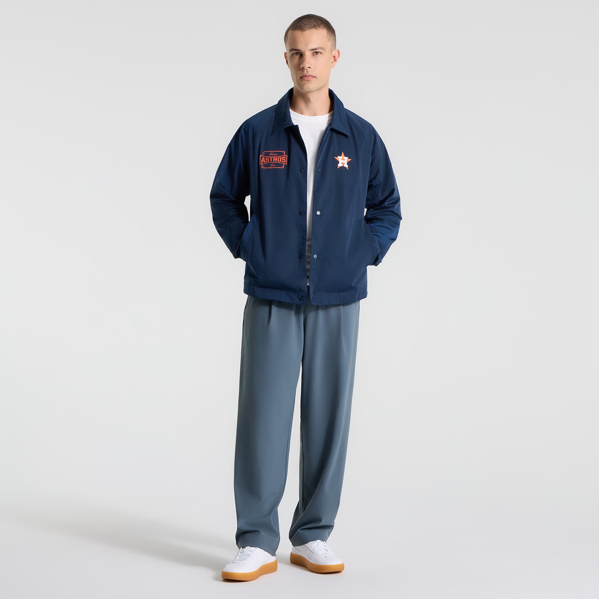 Veste d'entraîneur raglan lululemon True Navy Houston Astros pour homme