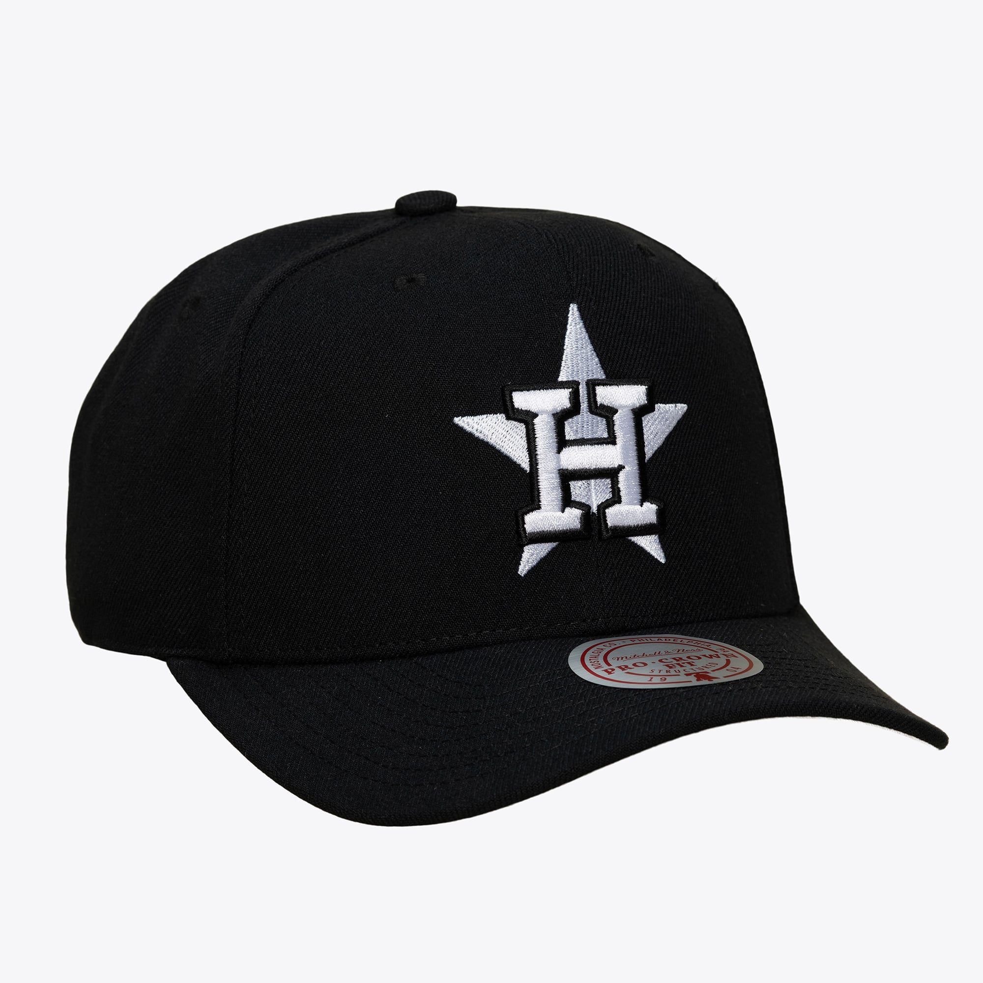 Men's Mitchell & Ness Black Houston Astros Pro Crown Snapback