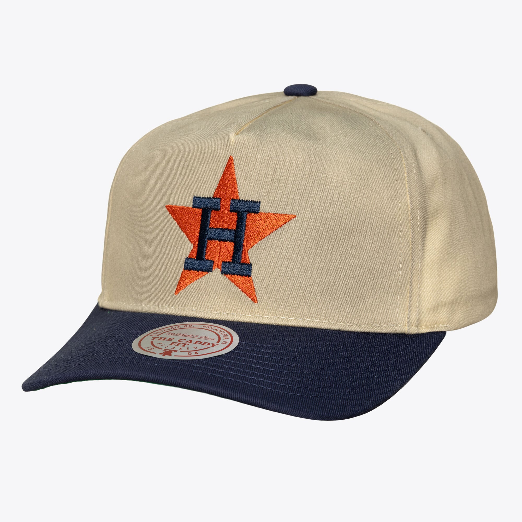 Casquette ajustable Mitchell & Ness crème Houston Astros Retro Roots Deadstock Cooperstown pour homme