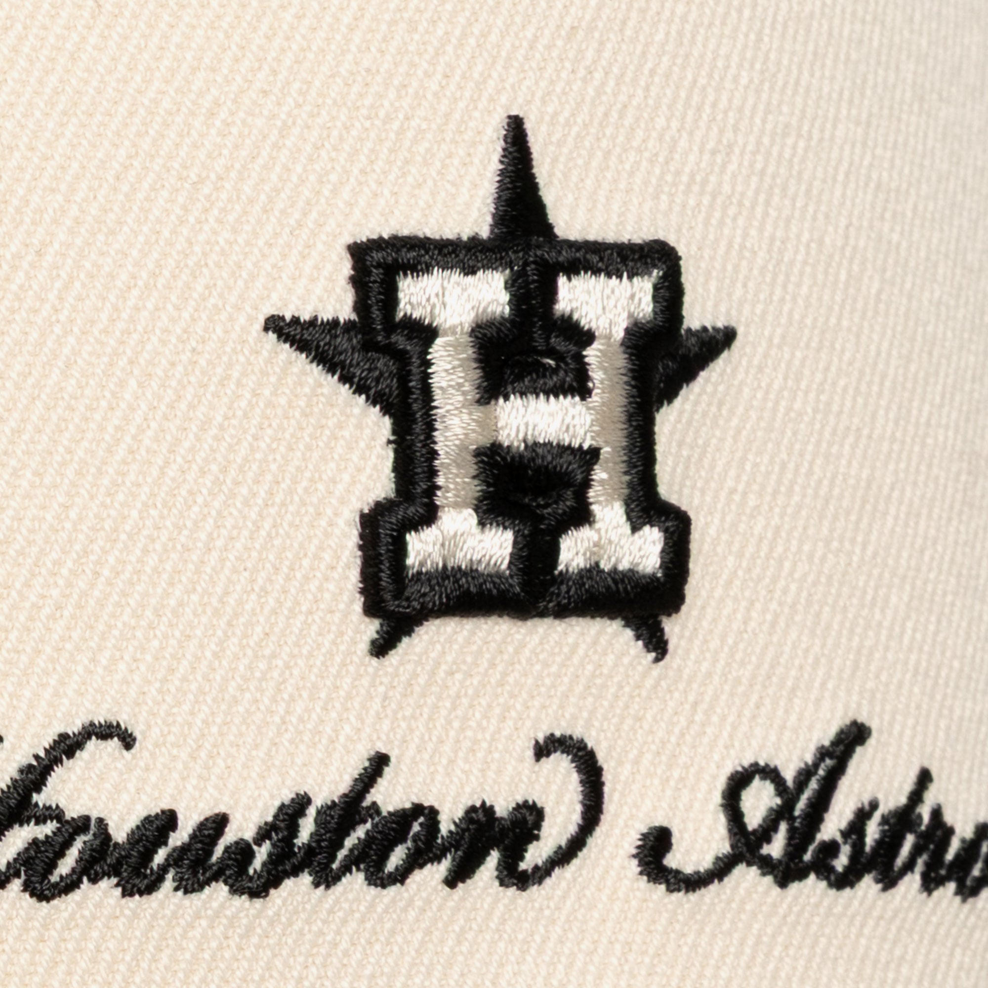 Men's Mitchell & Ness Cream/Black Houston Astros Flawless Stretch Snapback Hat