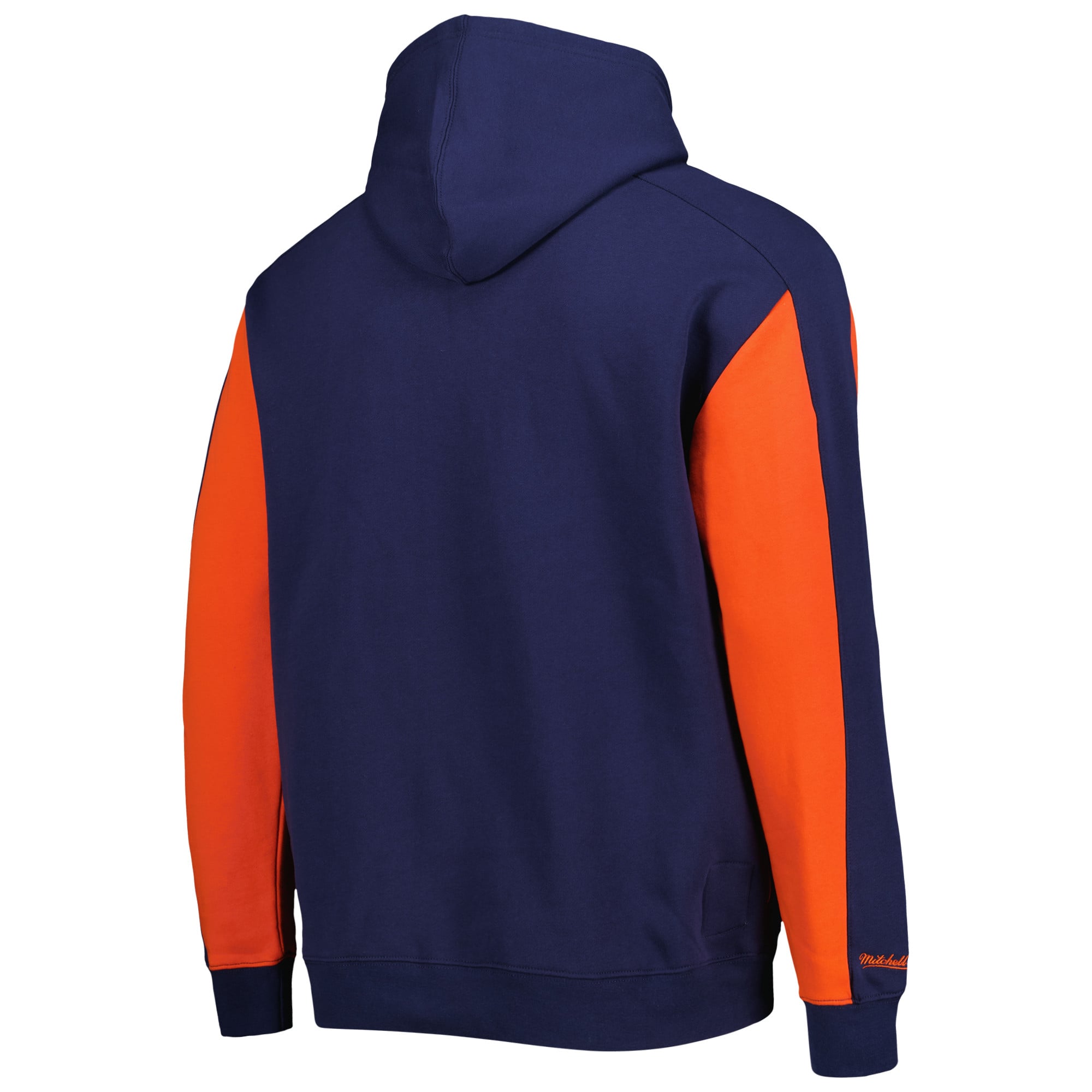 Sweat à capuche en polaire Mitchell & Ness bleu marine/orange Houston Astros pour homme