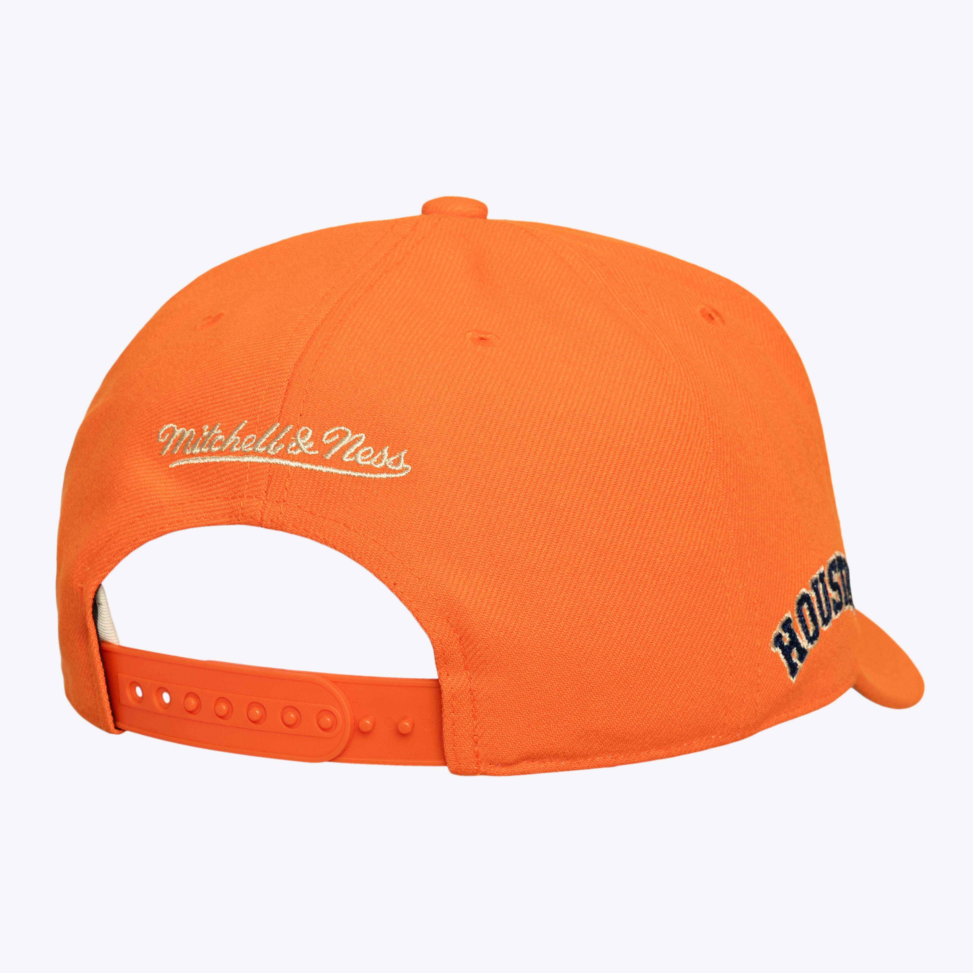 Men's Mitchell & Ness Orange Houston Astros Secondary Pop Pro Snapback Hat