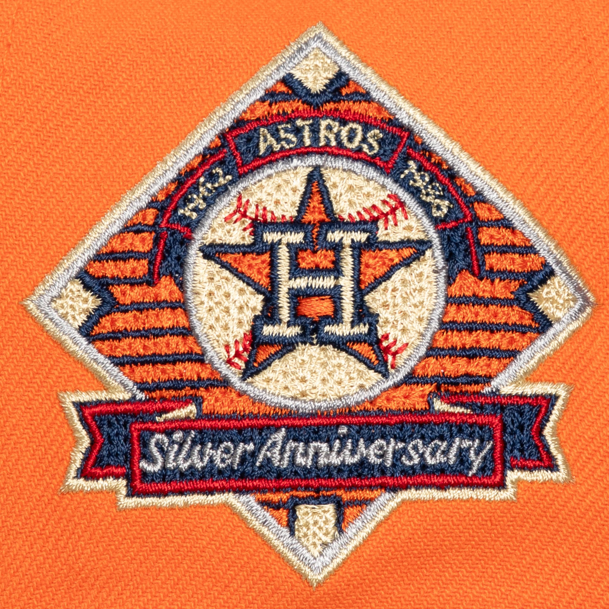 Men's Mitchell & Ness Orange Houston Astros Secondary Pop Pro Snapback Hat