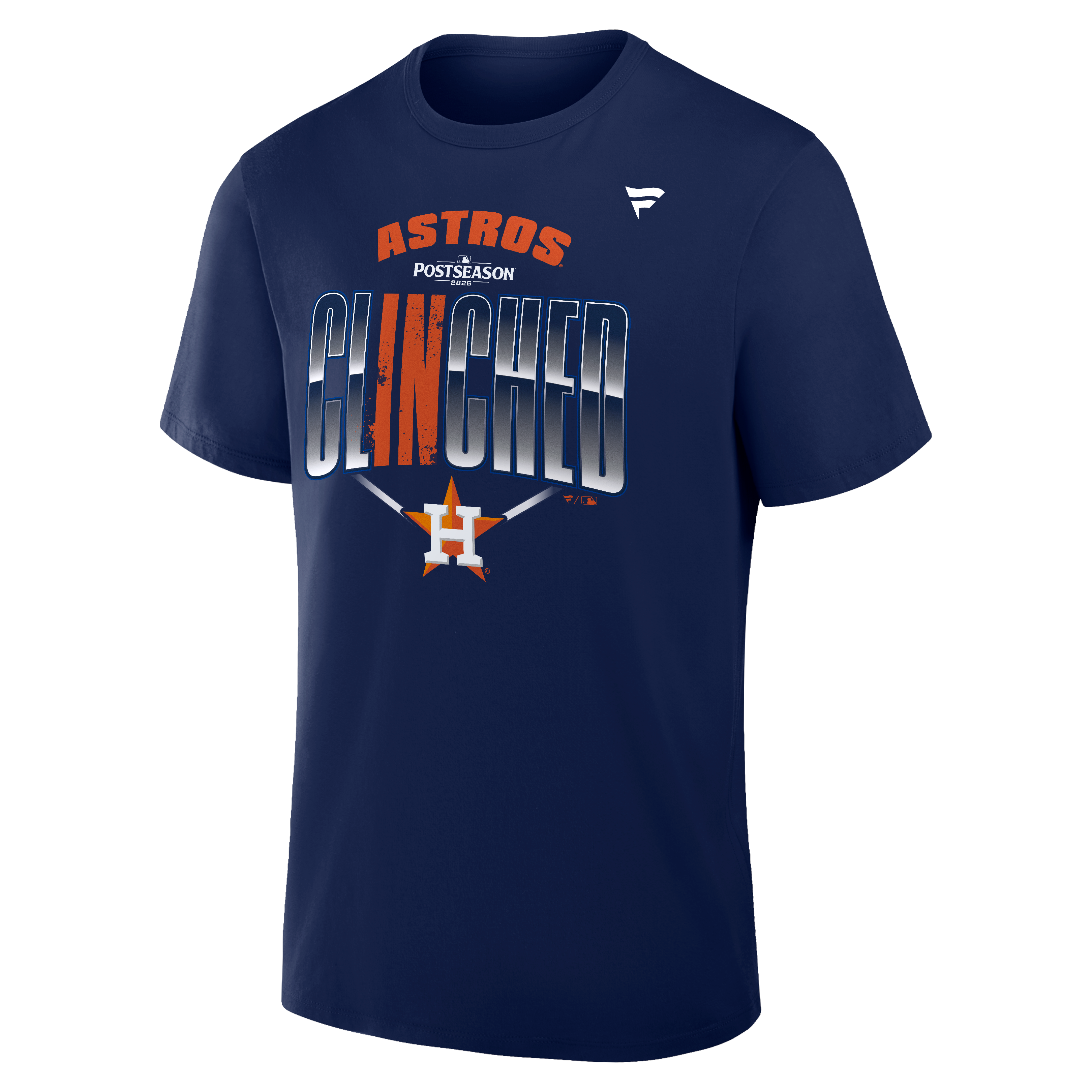 T-shirt homme bleu marine Houston Astros, vestiaire des séries éliminatoires de la MLB 2026