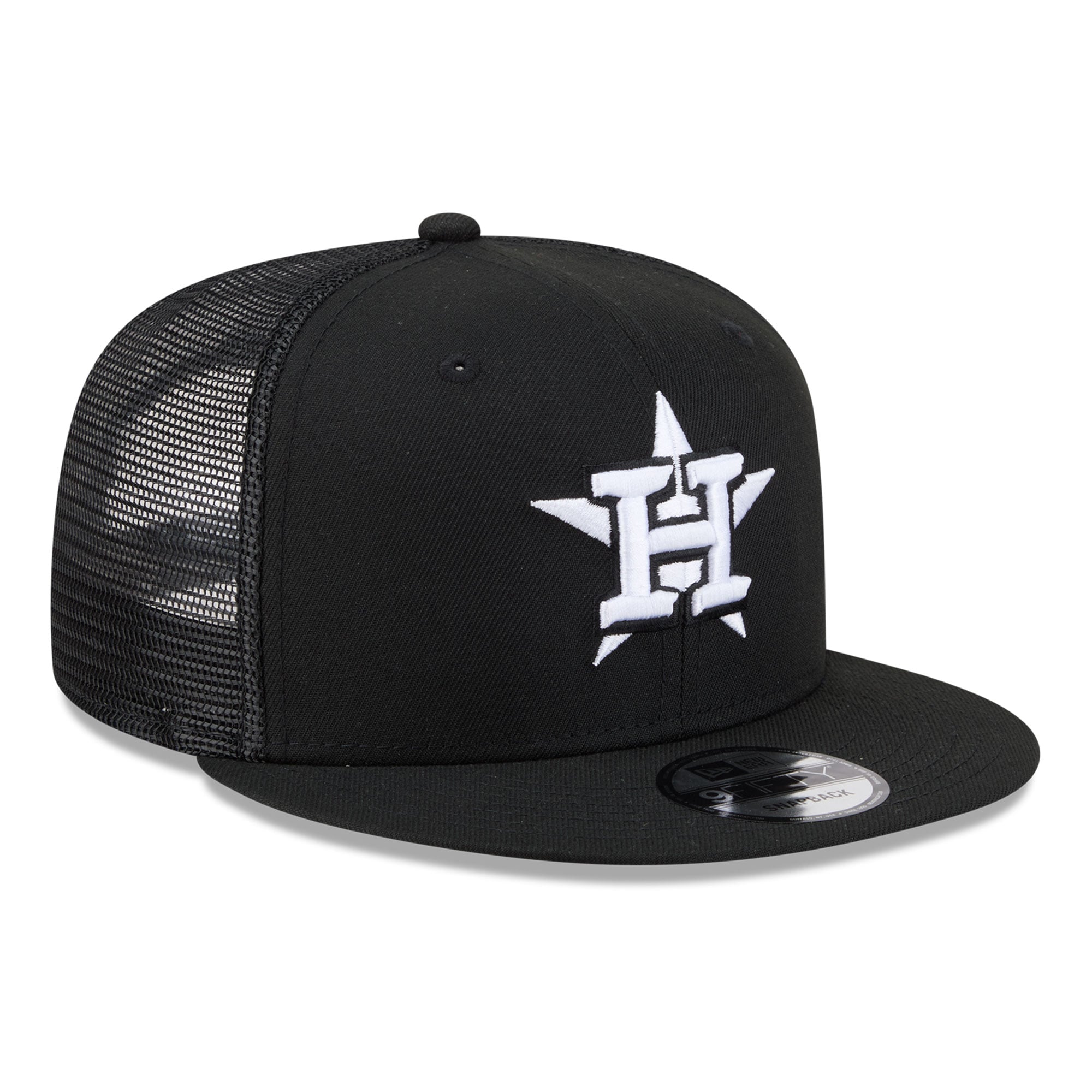Casquette trucker ajustable New Era 9FIFTY noire Houston Astros pour homme